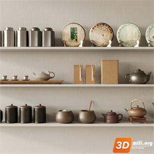 Tea Set 3D Model